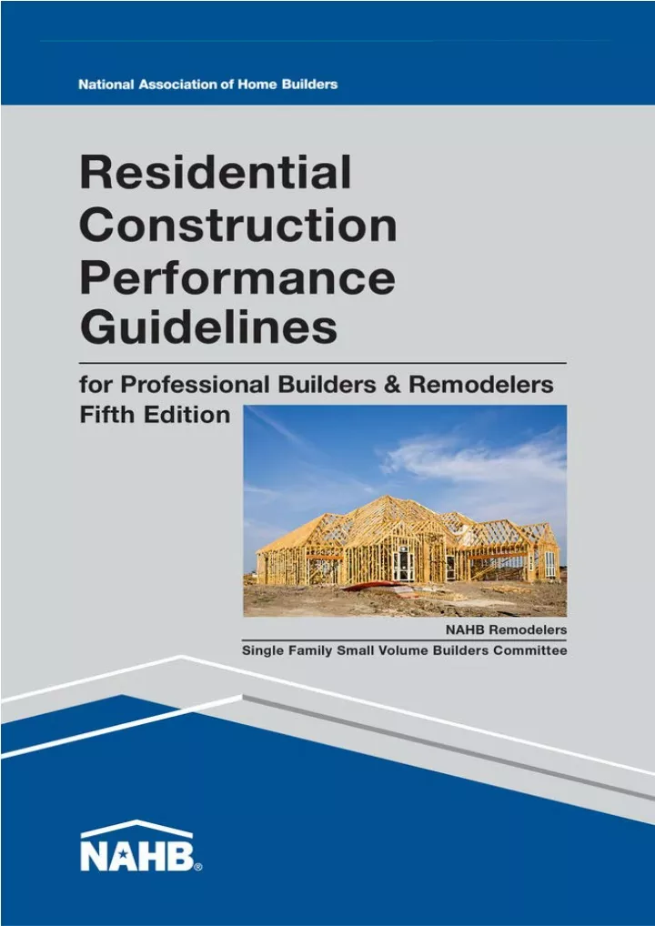 read pdf residential construction performance