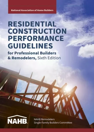 PDF/READ [PDF] DOWNLOAD  Residential Construction Performance Guidelines, Contra