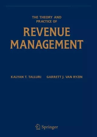 DOWNLOAD/PDF Download Book [PDF]  The Theory and Practice of Revenue Management