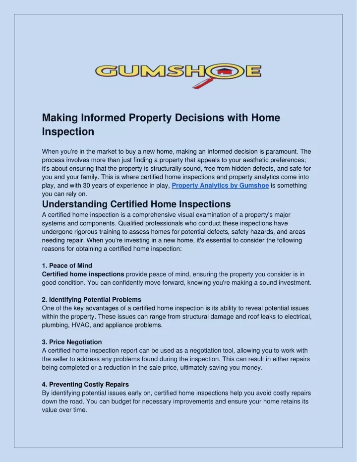 making informed property decisions with home