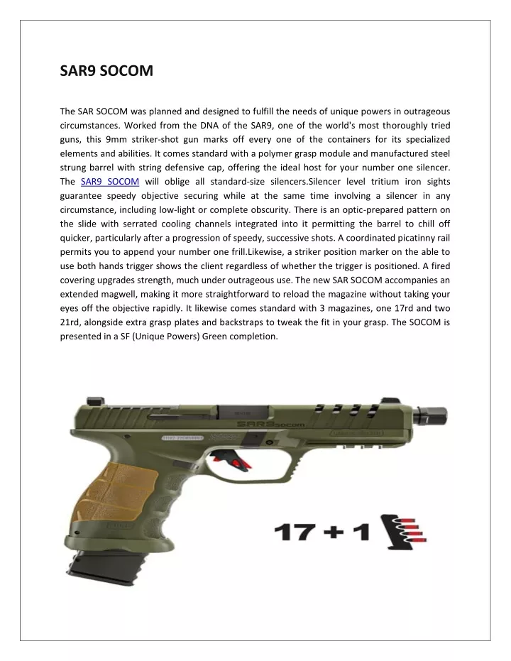 sar9 socom the sar socom was planned and designed