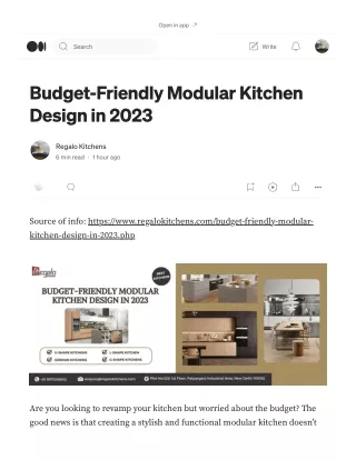 Budget-Friendly Modular Kitchen Design in 2023