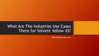 What Are The Industries Use Cases There for