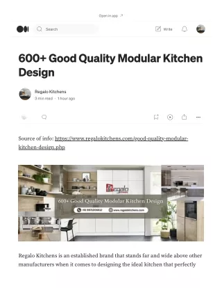 600  Good Quality Modular Kitchen Design