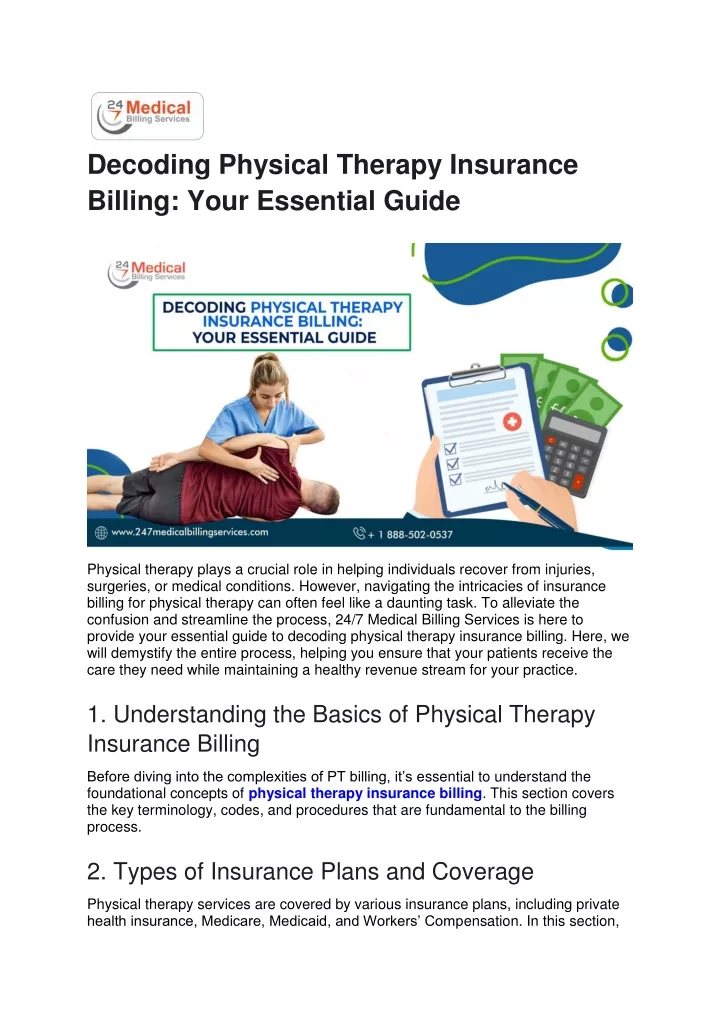 decoding physical therapy insurance billing your