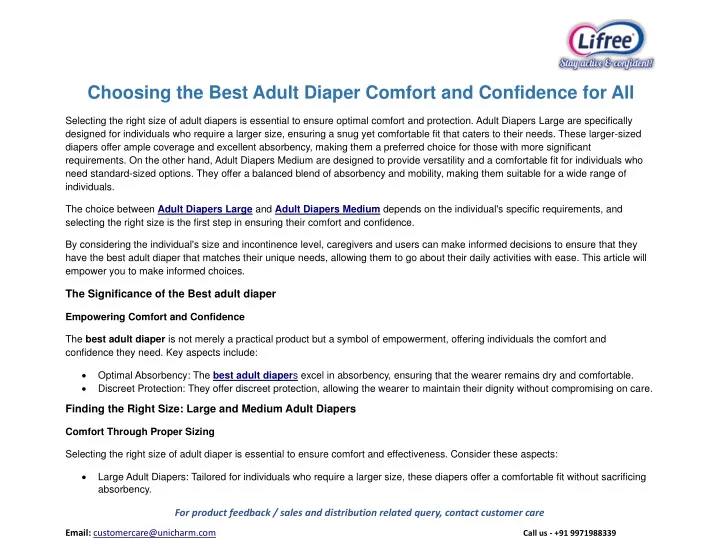 choosing the best adult diaper comfort