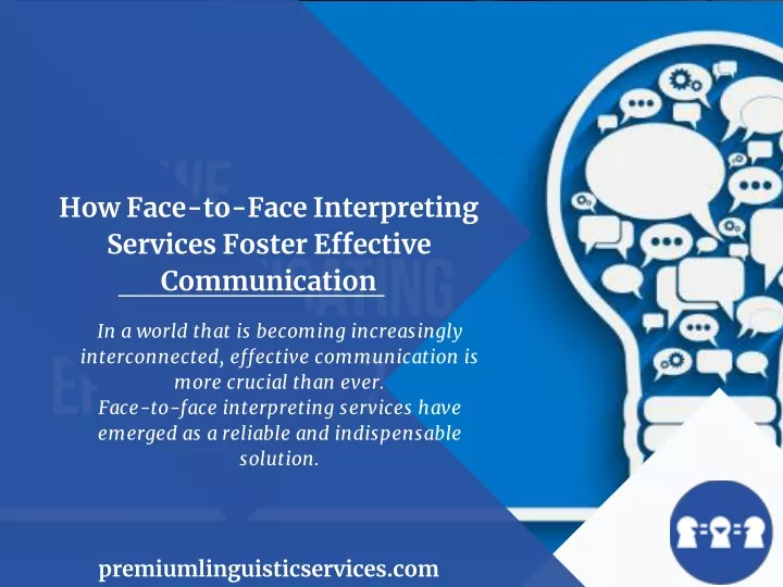 how face to face interpreting services foster