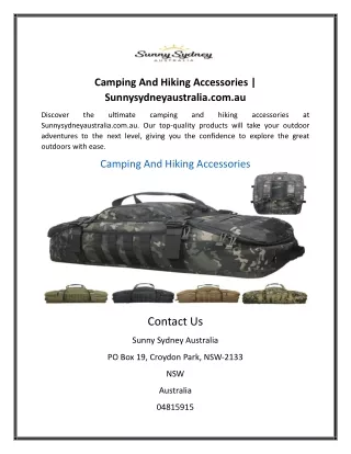 Camping And Hiking Accessories | Sunnysydneyaustralia.com.auq