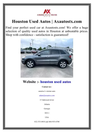 Houston Used Autos | Axautostx.com