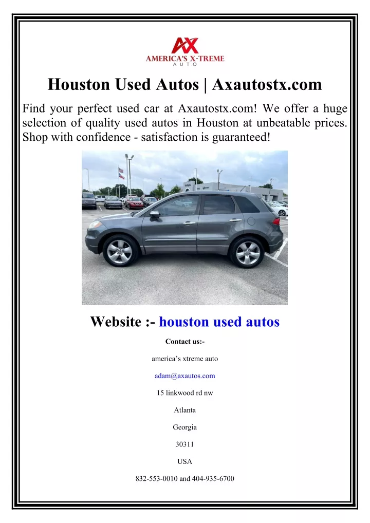 houston used autos axautostx com