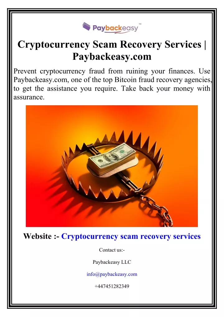 cryptocurrency scam recovery services paybackeasy