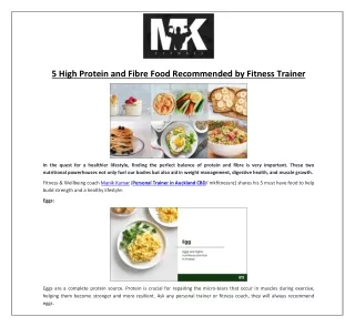 5 High Protein and Fibre Food Recommended by Fitness Trainer