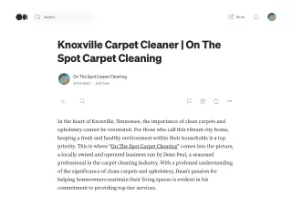 Knoxville Carpet Cleaner _ on the Spot Carpet Cleaning