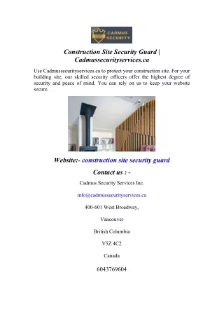 construction site security guard
