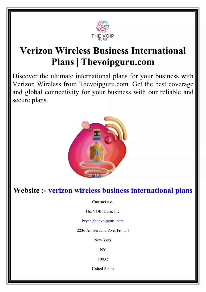 verizon international business plan