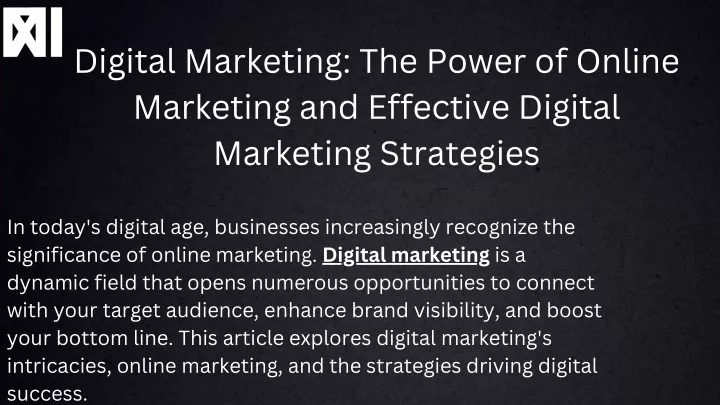 digital marketing the power of online marketing