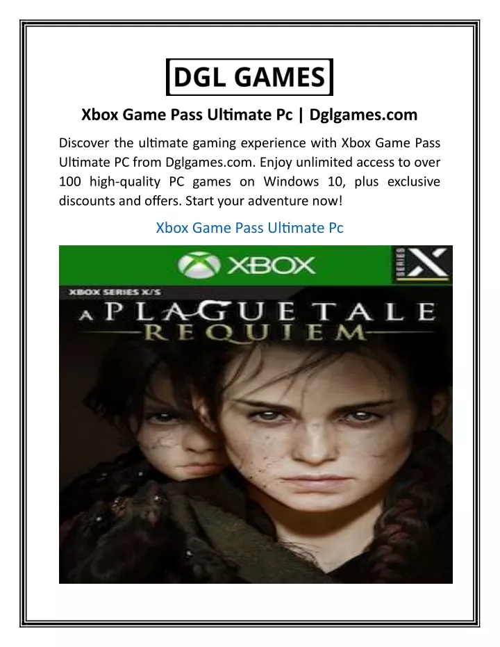 xbox game pass ultimate pc dglgames com