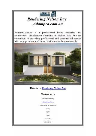rendering nelson bay adampro com au