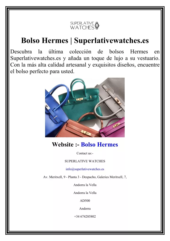 bolso hermes superlativewatches es