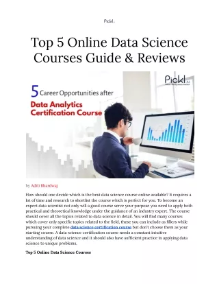 Top 5 Online Data Science Courses Guide & Reviews
