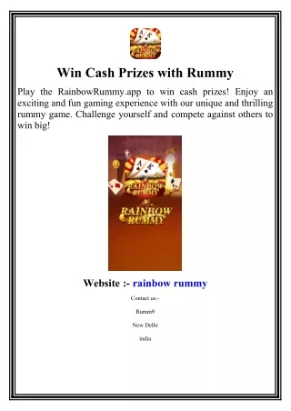 Win Cash Prizes with Rummy