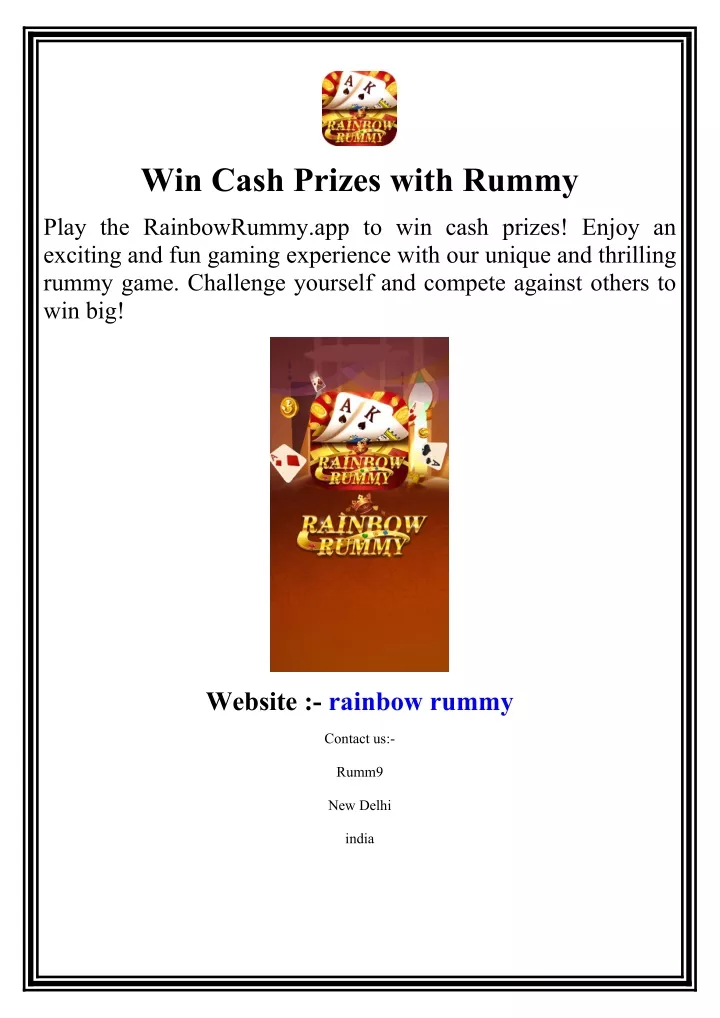 win cash prizes with rummy