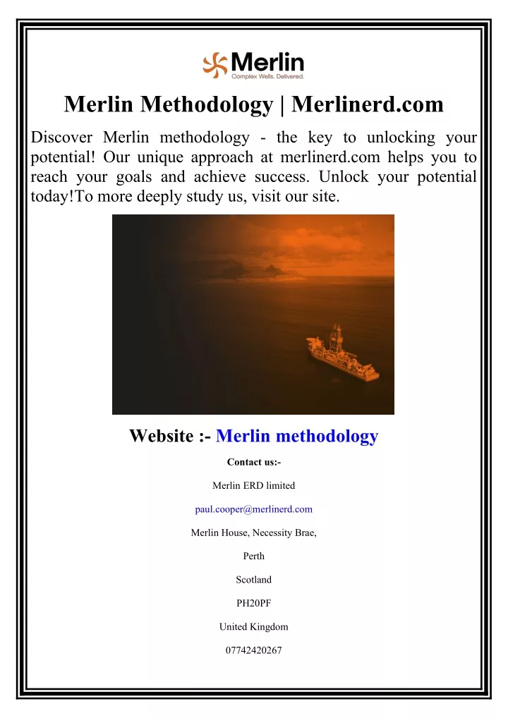 merlin methodology merlinerd com