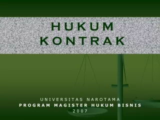 HUKUM KONTRAK