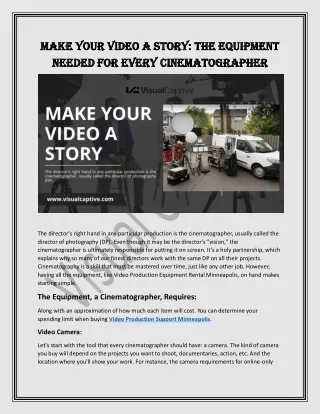 Make Your Video a Story