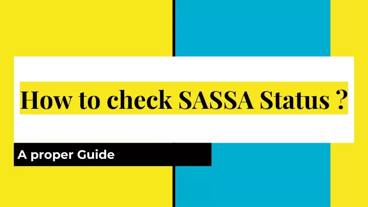 how to check sassa status