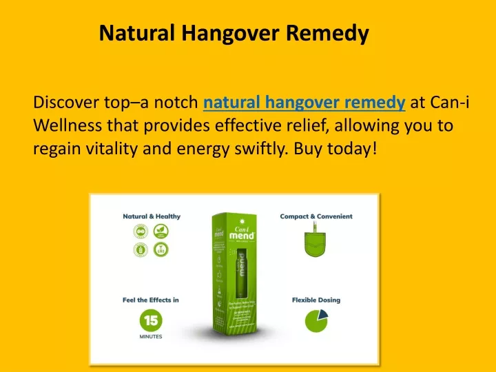 natural hangover remedy