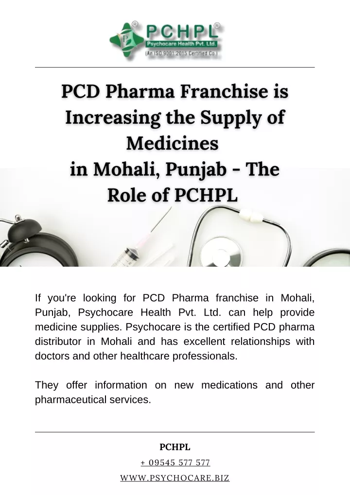 if you re looking for pcd pharma franchise