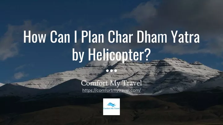 how can i plan char dham yatra by helicopter