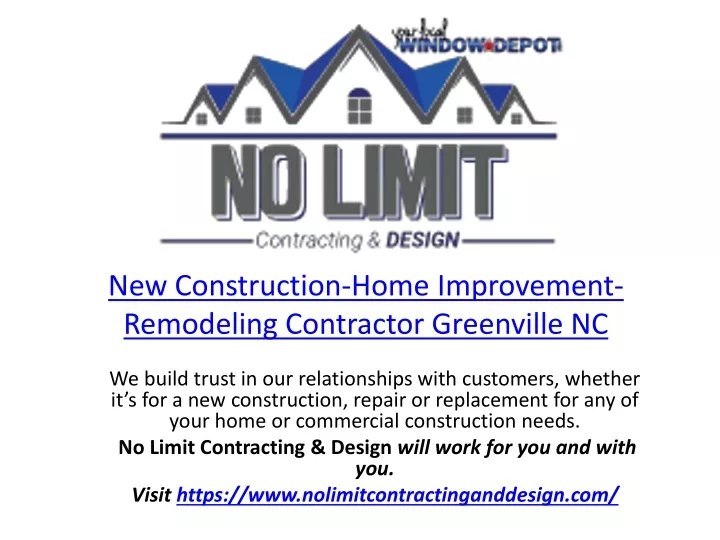 new construction home improvement remodeling contractor greenville nc