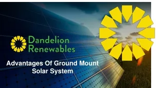 advantages of ground mount solar system