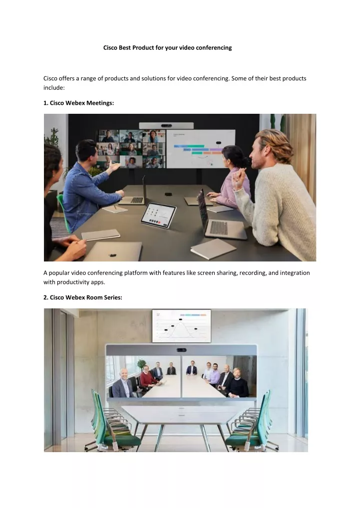 cisco best product for your video conferencing