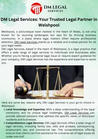 DM Legal Services Your Trusted Legal Partner in Welshpool