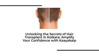 Hair transplant in Kolkata : Kaayakalp