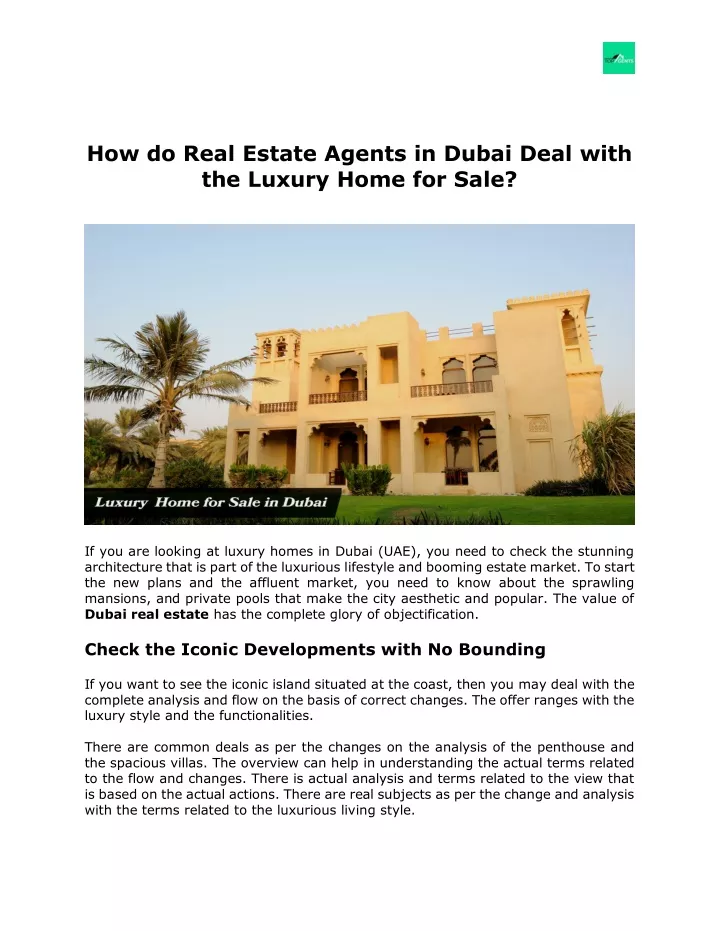 how do real estate agents in dubai deal with