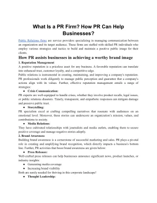 What Is a PR Firm.docx