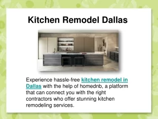 Kitchen Remodel Dallas
