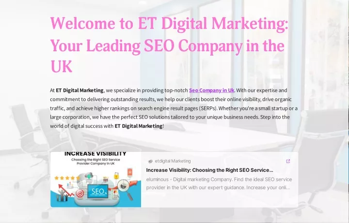 welcome to et digital marketing