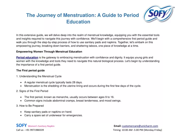 the journey of menstruation a guide to period