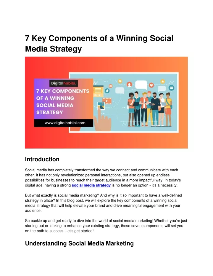7 key components of a winning social media