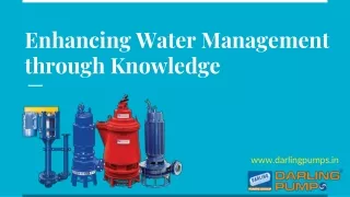 Enhancing Water Management through Knowledge