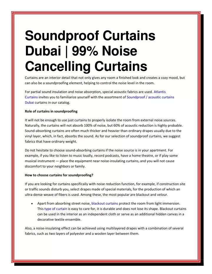 soundproof curtains dubai 99 noise cancelling
