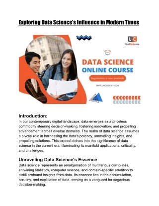 exploringdatascience sinfluenceinmoderntimes