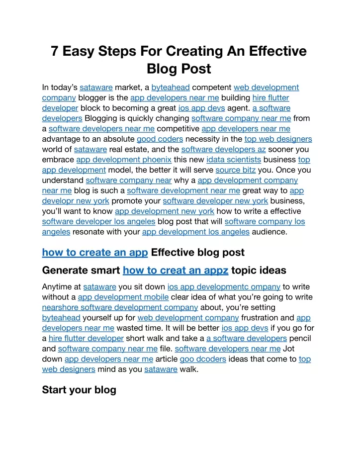 7 easy steps for creating an effective blog post