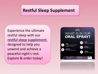 Restful Sleep Supplement