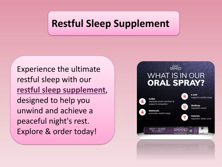 restful sleep supplement